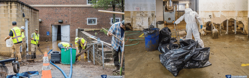 Photos of clean up efforts from the flood