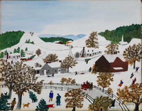 Image of Grandma  Moses. Christmas, 1958