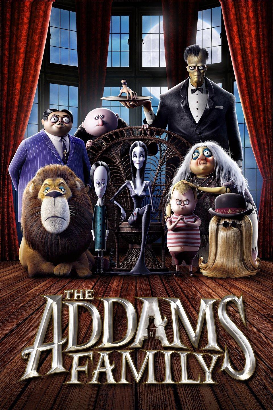 Movie poster of The Addams Family movie.