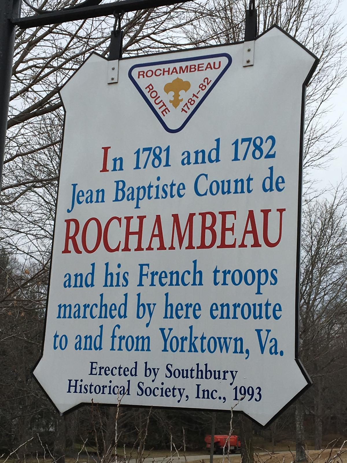 Image of Southbury Rochambeau Road Sign